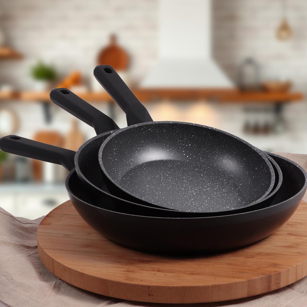 Serenk Excellence 20-24-28 cm Granit Üçlü Tava Seti