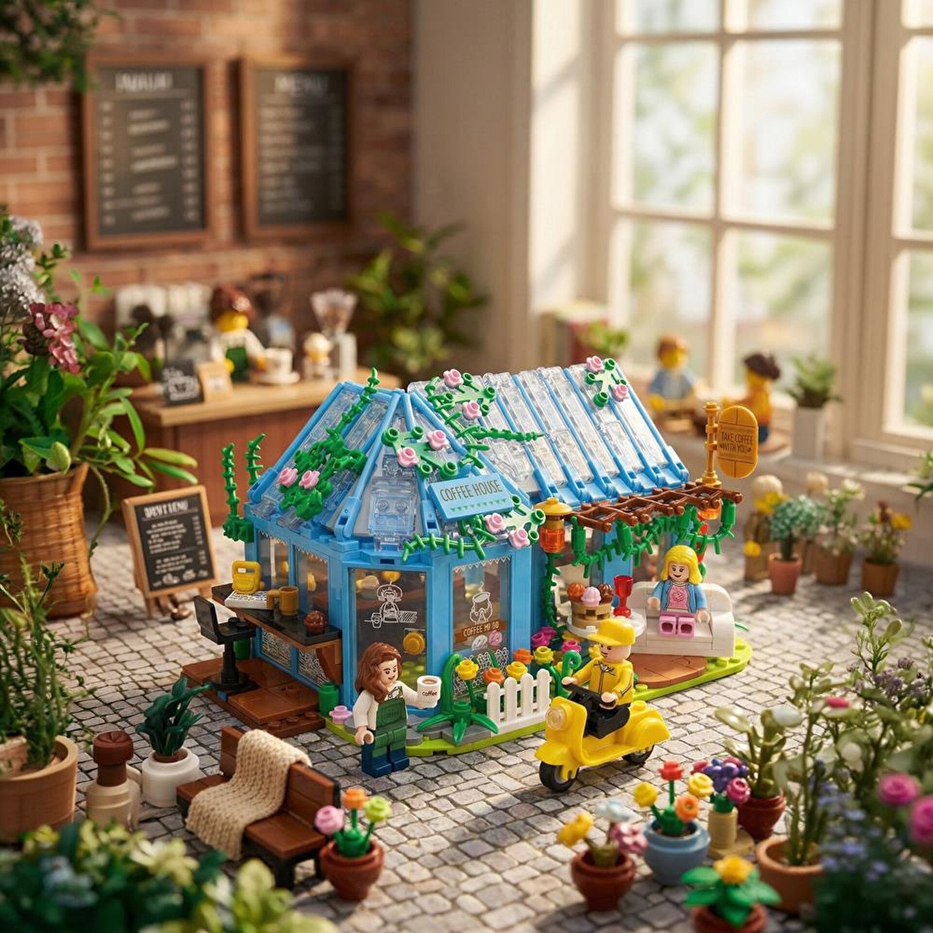 Ogi Mogi Toys Eğitici Bloklar Kahve Evi 642 Parça Yapı Seti