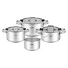Hascevher Venedik Stainless Steel 7 Pcs Set (16/20/24Pot/16Milkpot)