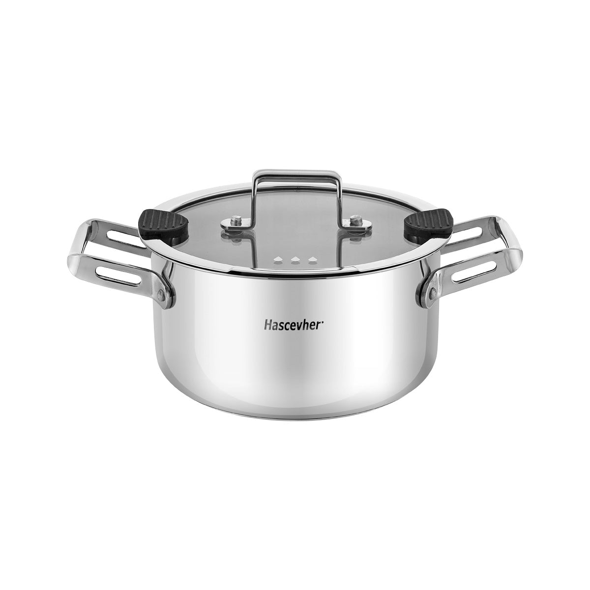 Hascevher Venedik Stainless Steel 7 Pcs Set (16/20/24Pot/16Milkpot)