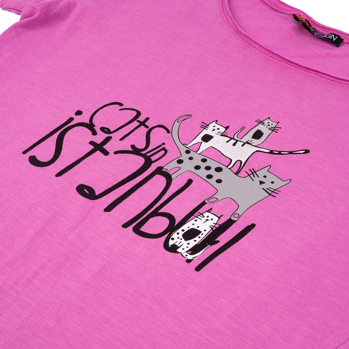 Biggdesign Cats in Istanbul Pembe Kadın T-Shirt