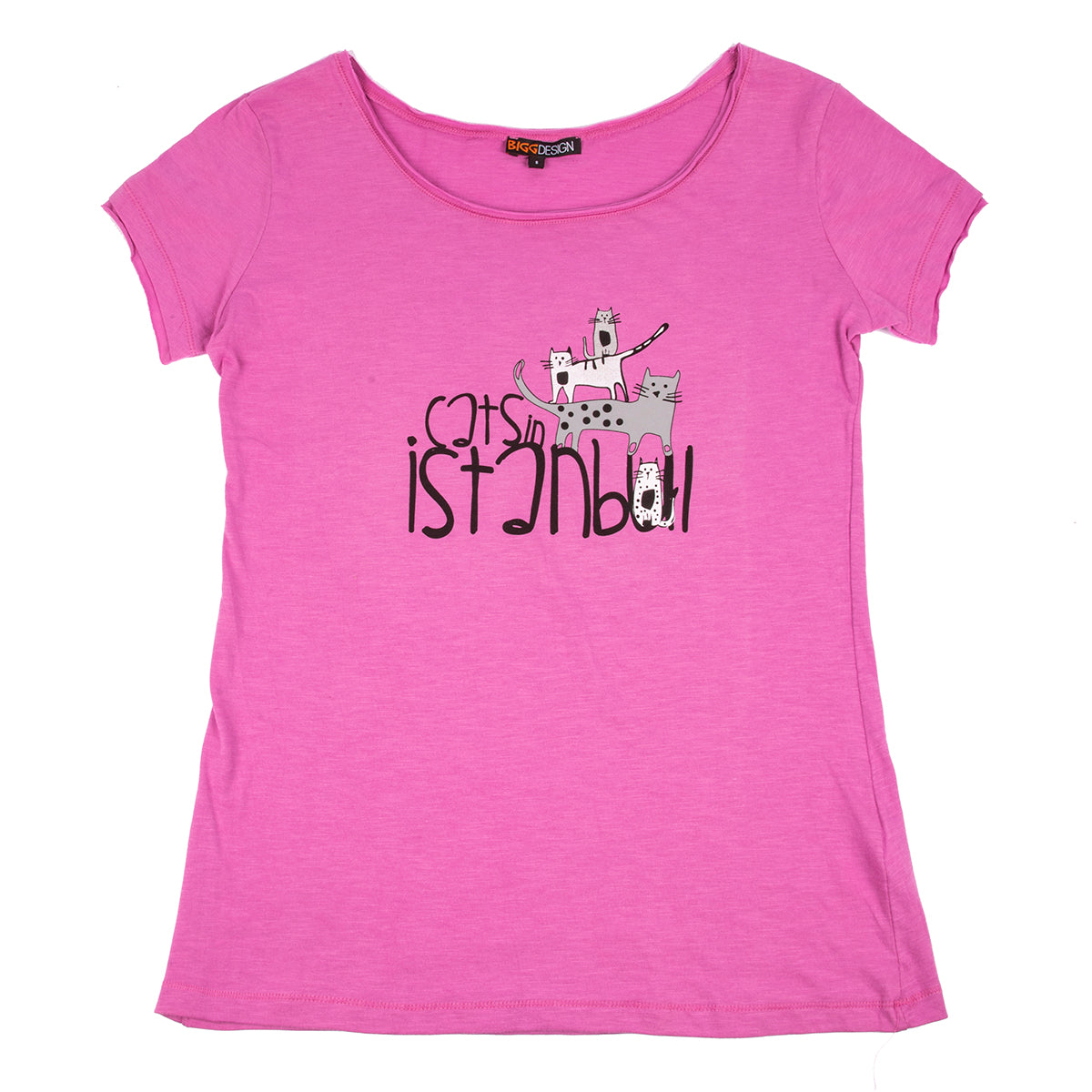 Biggdesign Cats in Istanbul Pembe Kadın T-Shirt