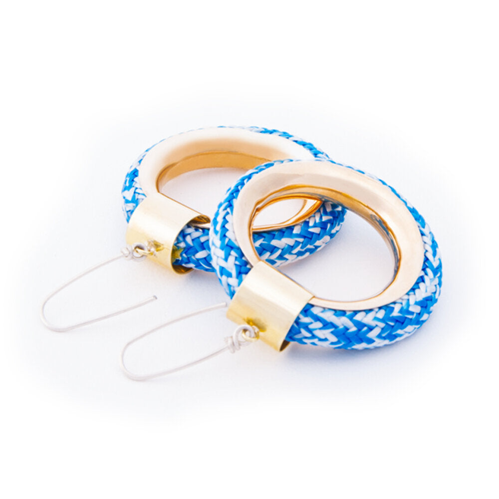 Anemoss Mavi Bronz Küpe