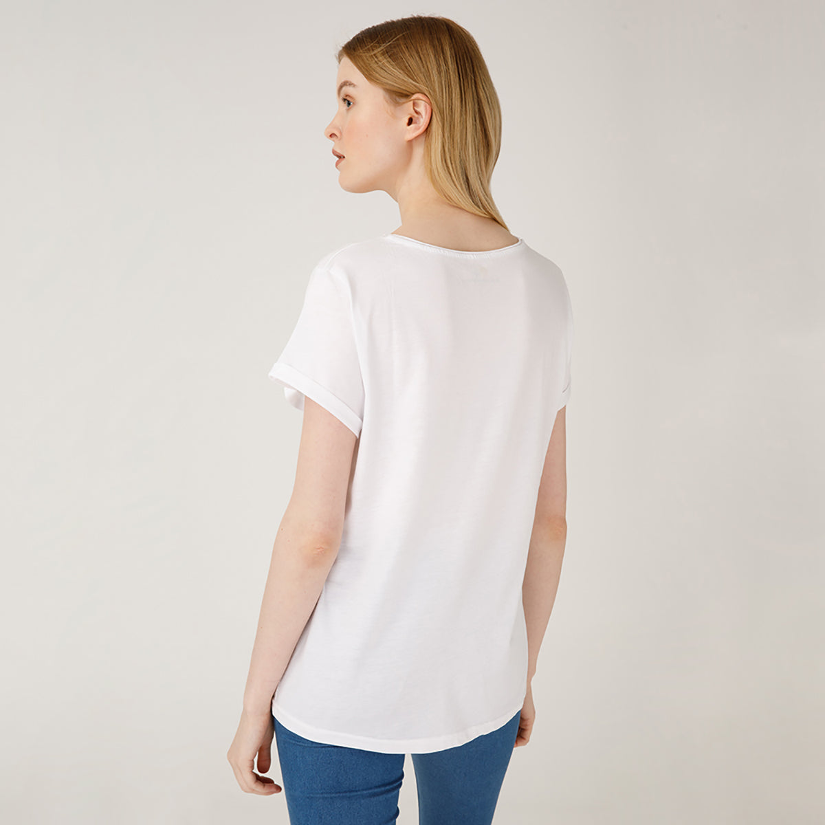 Anemoss Yeşil Yengeç Beyaz Kadın T-Shirt