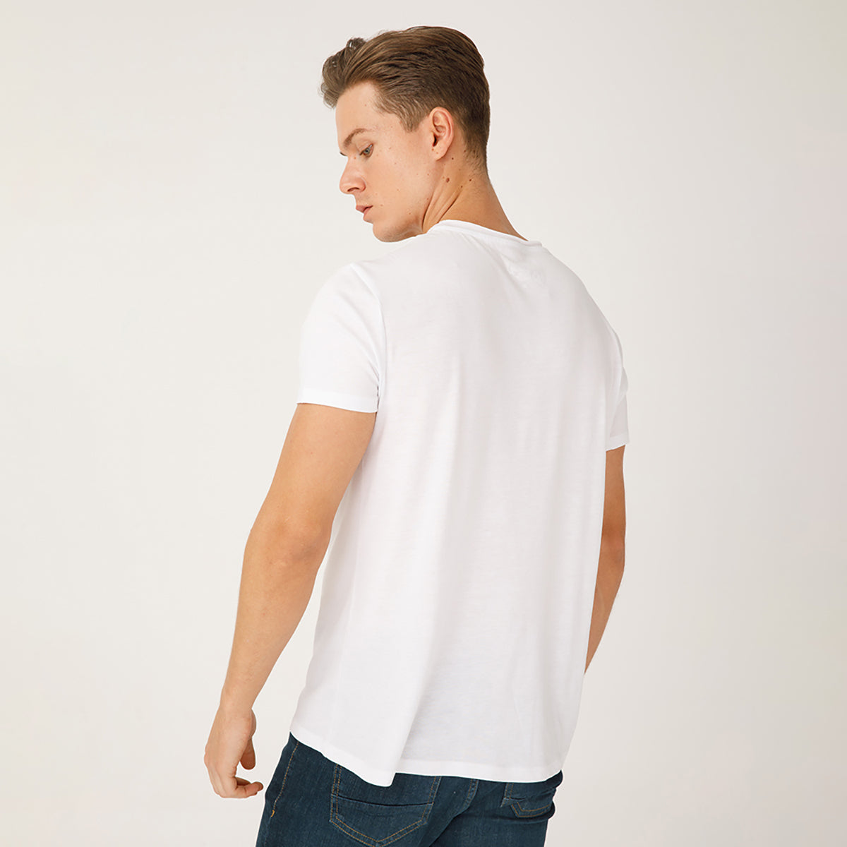 Anemoss Çapa Beyaz Erkek T-Shirt