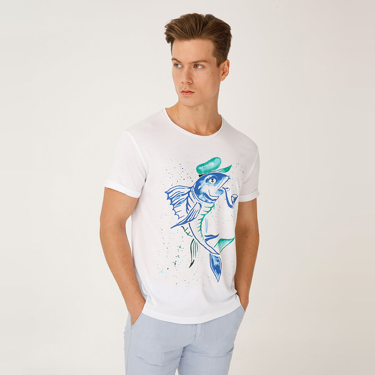 Anemoss Kaptan Balık Erkek T-Shirt