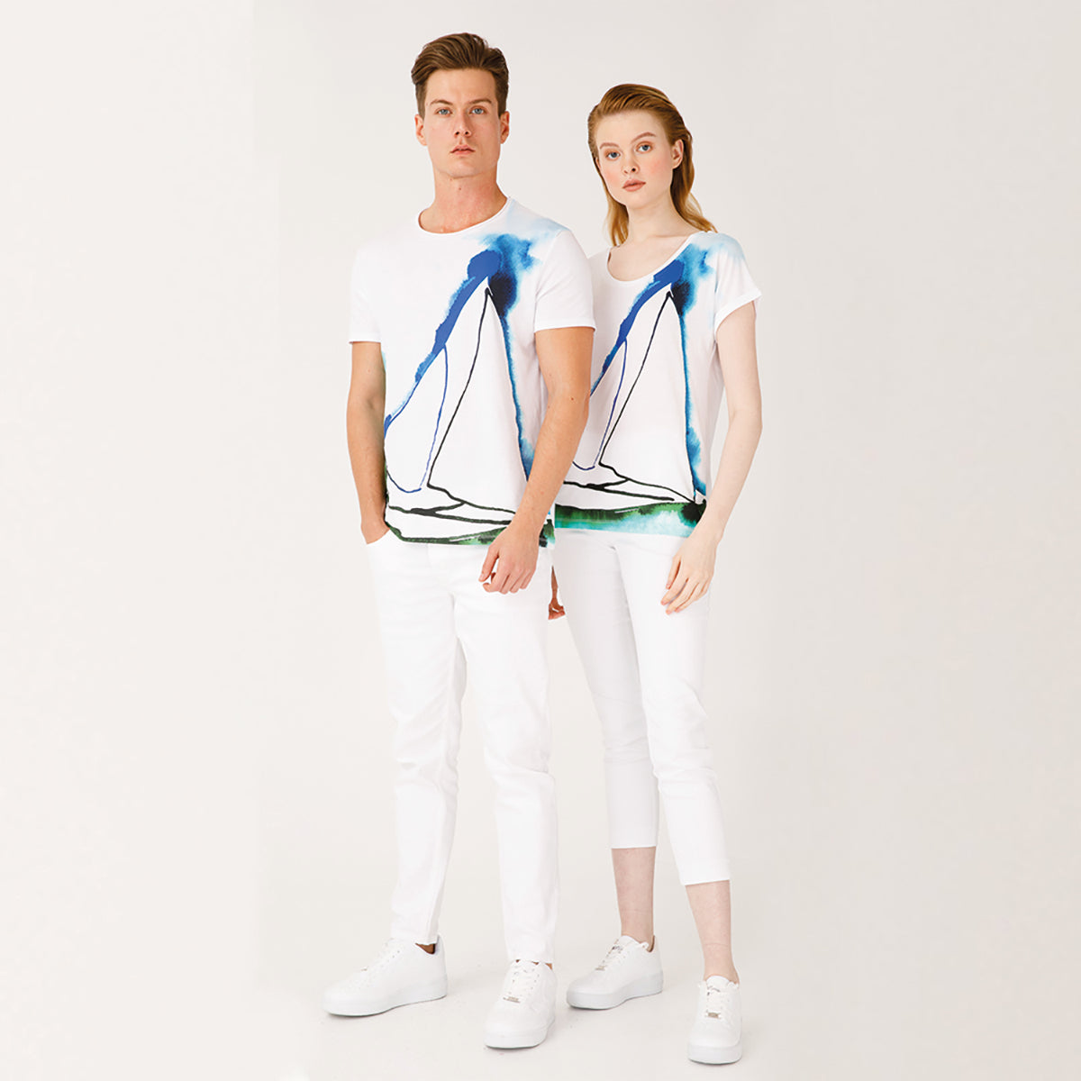 Anemoss Yelken Beyaz Erkek T-Shirt