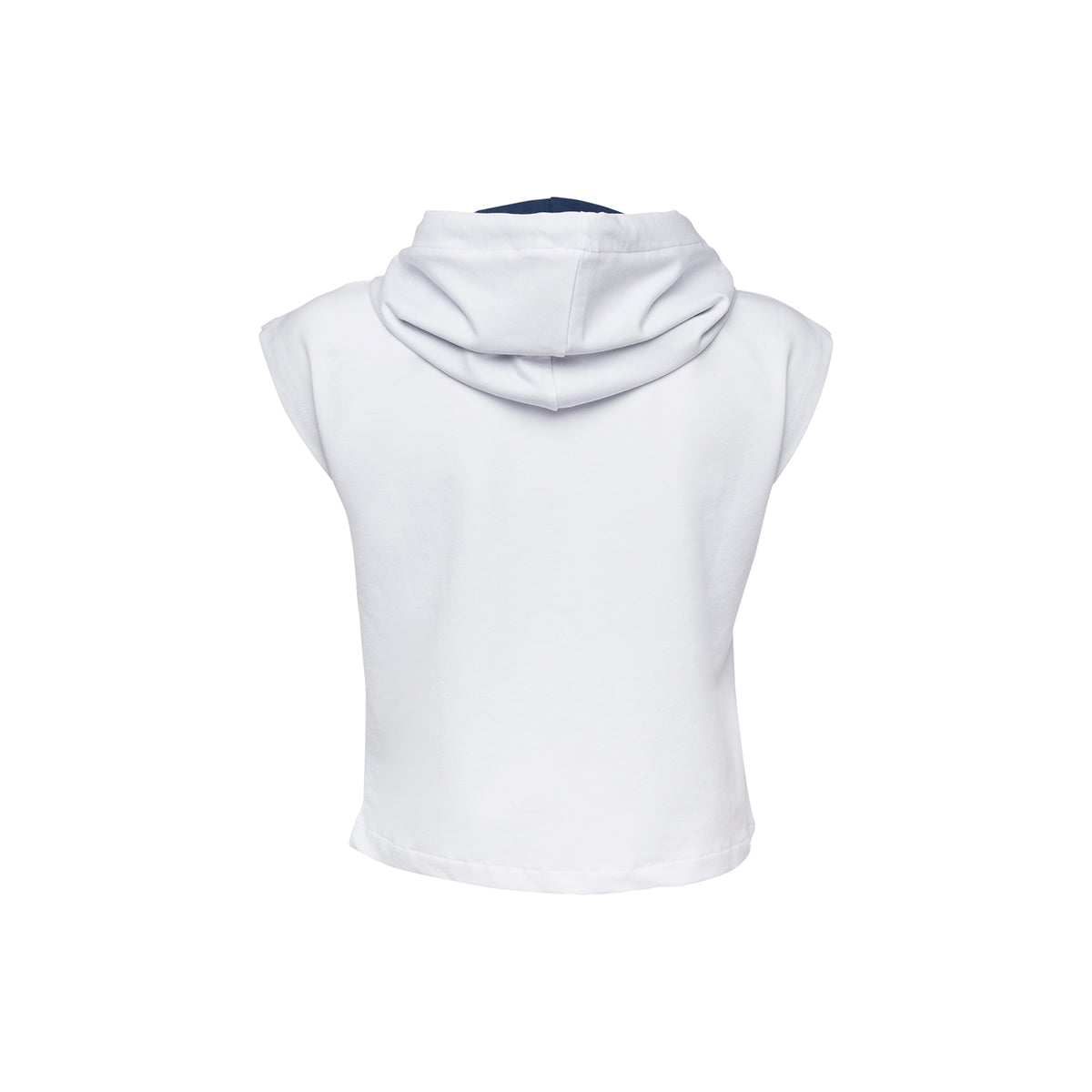 Anemoss Çipura Kolsuz Kapişonlu Beyaz Kadın Sweatshirt