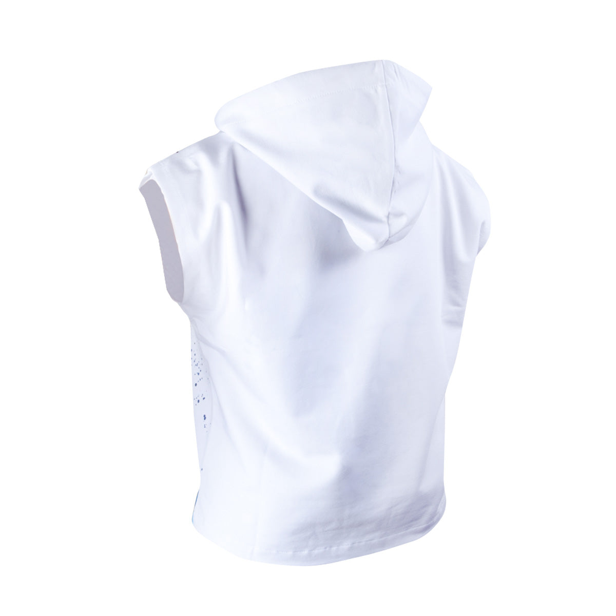 Anemoss Çipura Kolsuz Kapişonlu Beyaz Kadın Sweatshirt