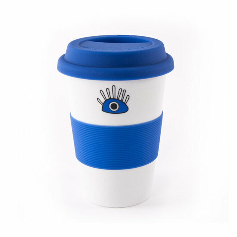 Biggdesign Gözüm Sende Kapaklı Mavi Seramik Mug