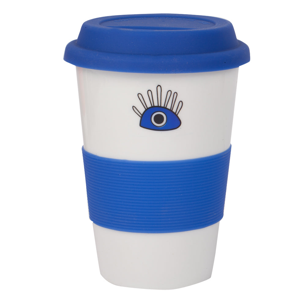 Biggdesign Gözüm Sende Kapaklı Mavi Seramik Mug