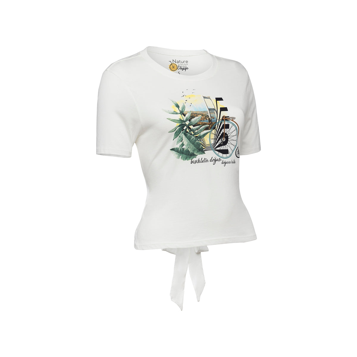 Biggdesign Nature Boğazda Bisiklet Kadın T-shirt
