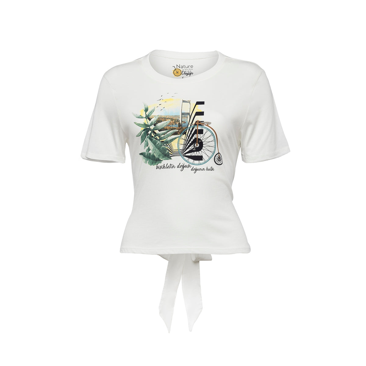 Biggdesign Nature Boğazda Bisiklet Kadın T-shirt