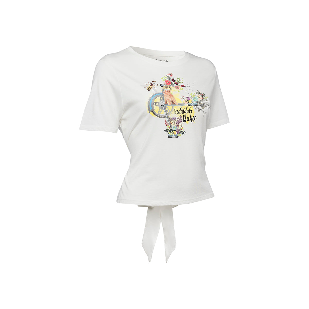 Biggdesign Nature Pedaldaki Bahçe Kadın T-shirt