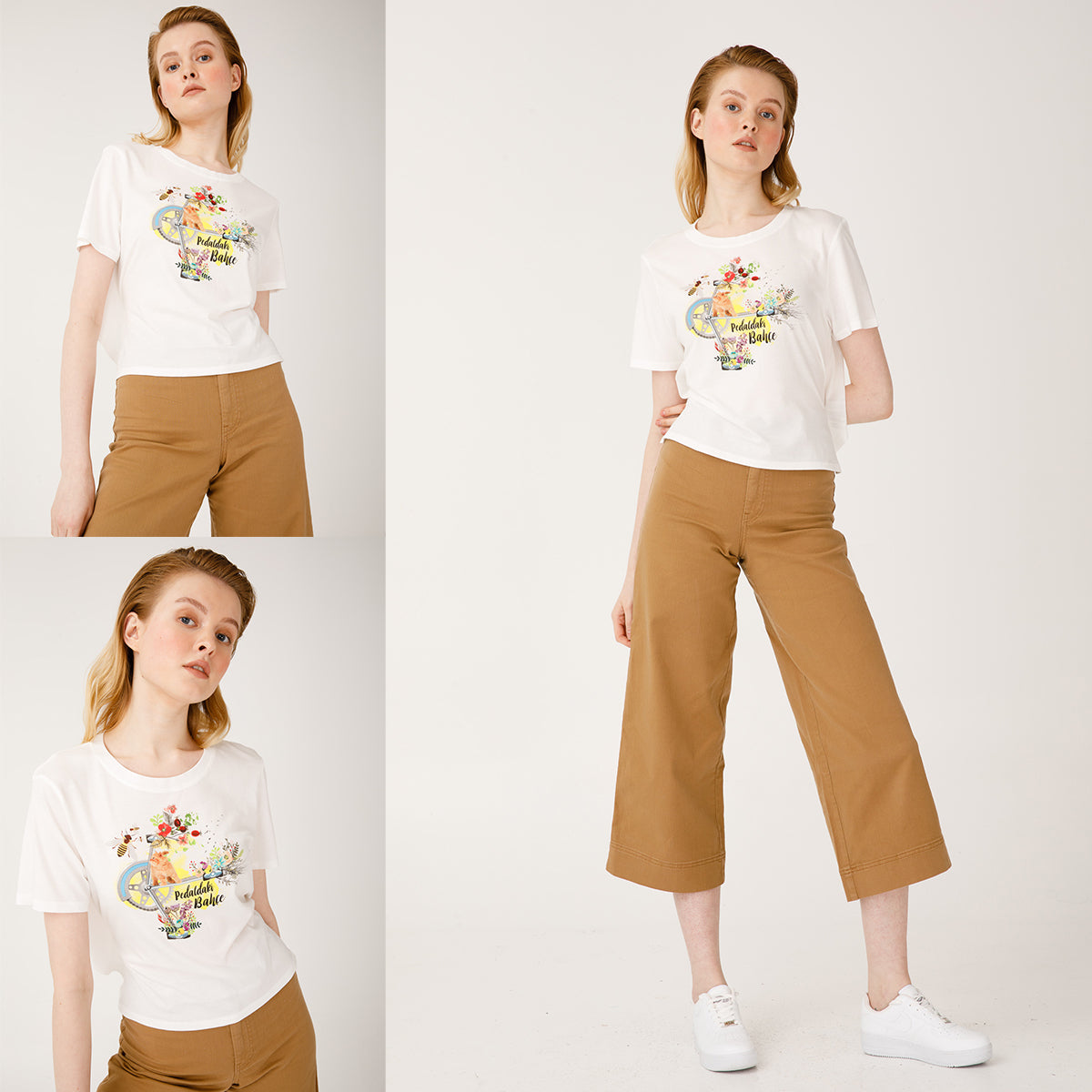 Biggdesign Nature Pedaldaki Bahçe Kadın T-shirt