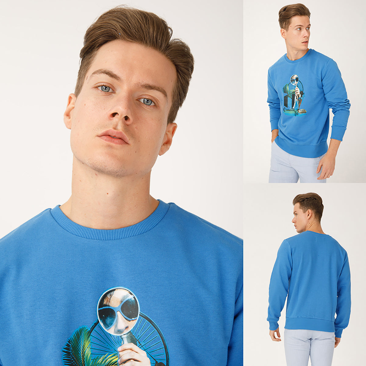 Biggdesign Nature Ormanın Kralı Erkek Sweatshirt