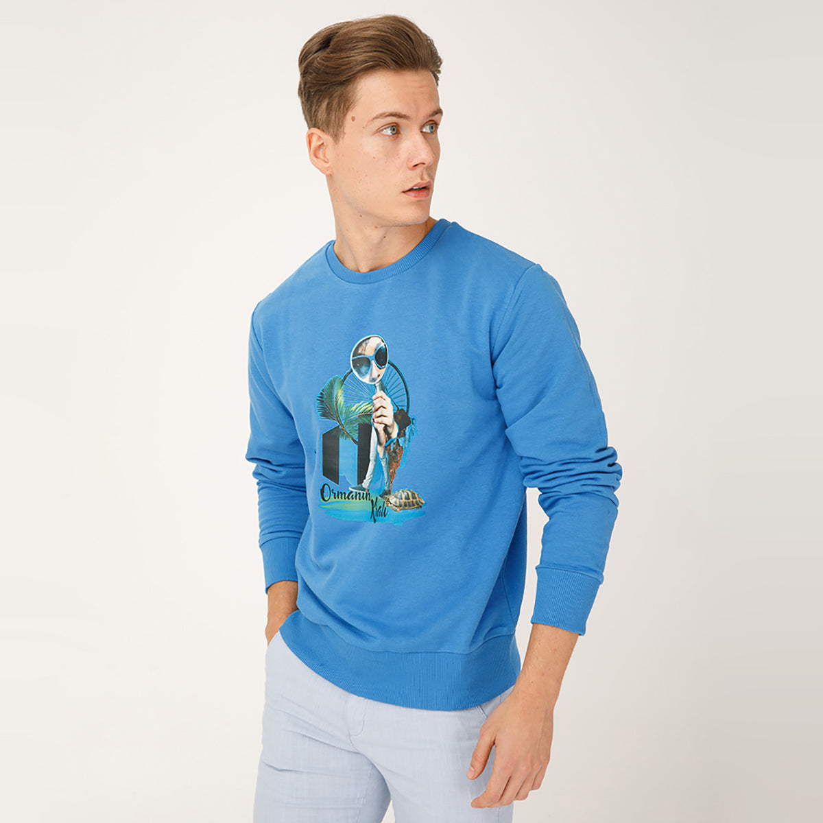 Biggdesign Nature Ormanın Kralı Erkek Sweatshirt