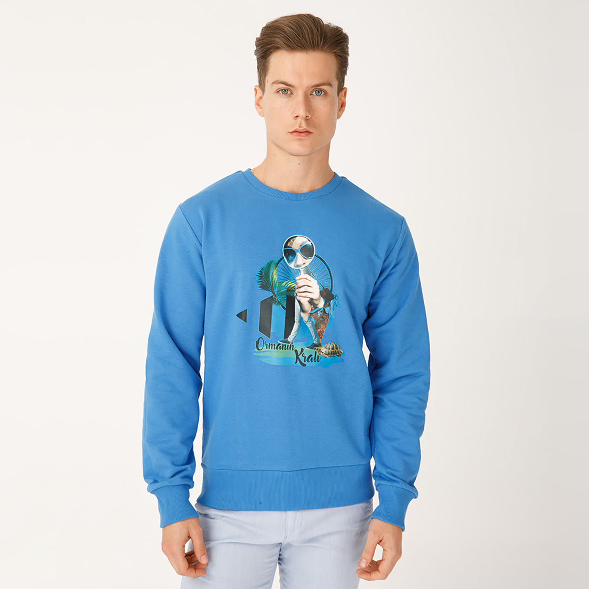 Biggdesign Nature Ormanın Kralı Erkek Sweatshirt