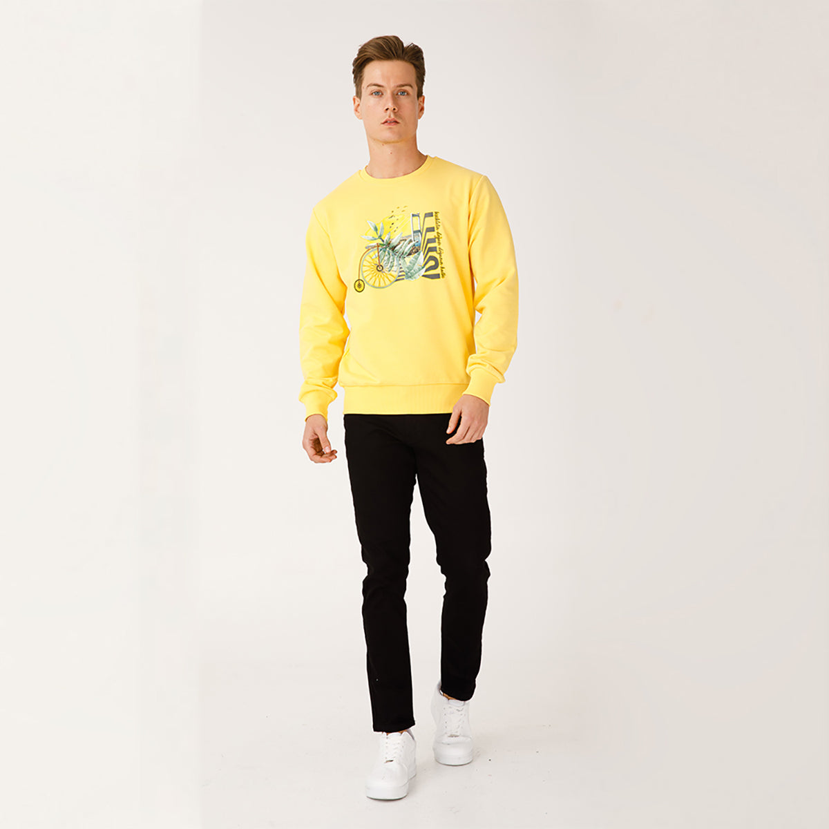 Biggdesign Nature Boğazda Bisiklet Erkek Sweatshirt