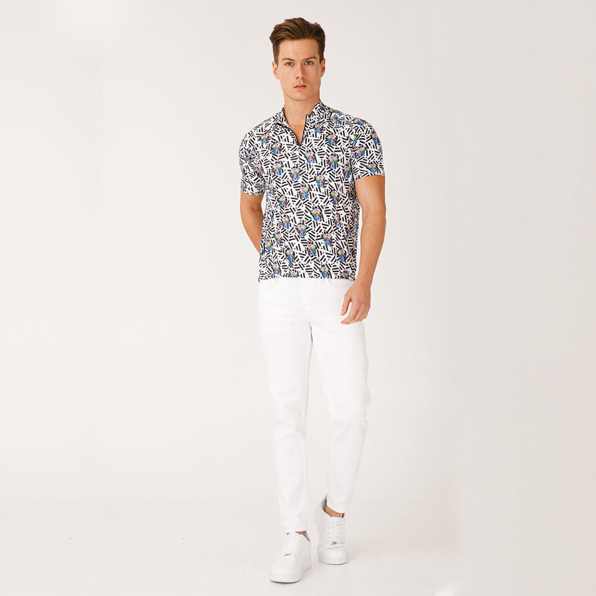 Biggdesign Nature Ormanın Kralı Fermuarlı Erkek T-shirt