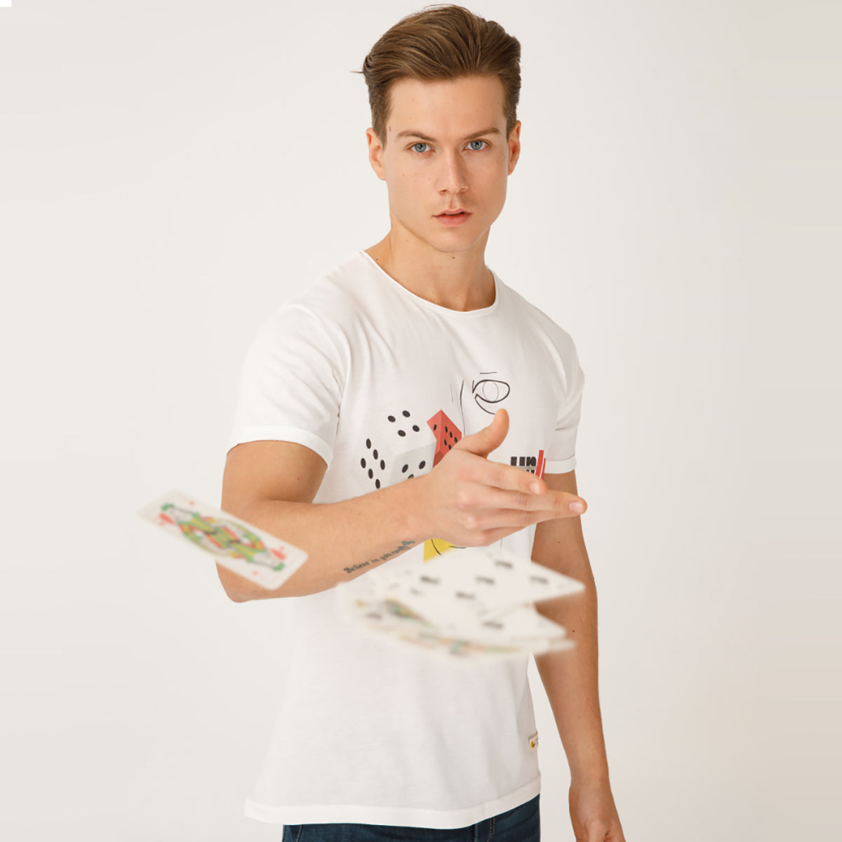 Biggdesign Faces Lucky Erkek T-Shirt