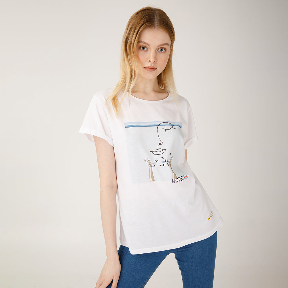 Biggdesign Faces Hope Kadın T-Shirt