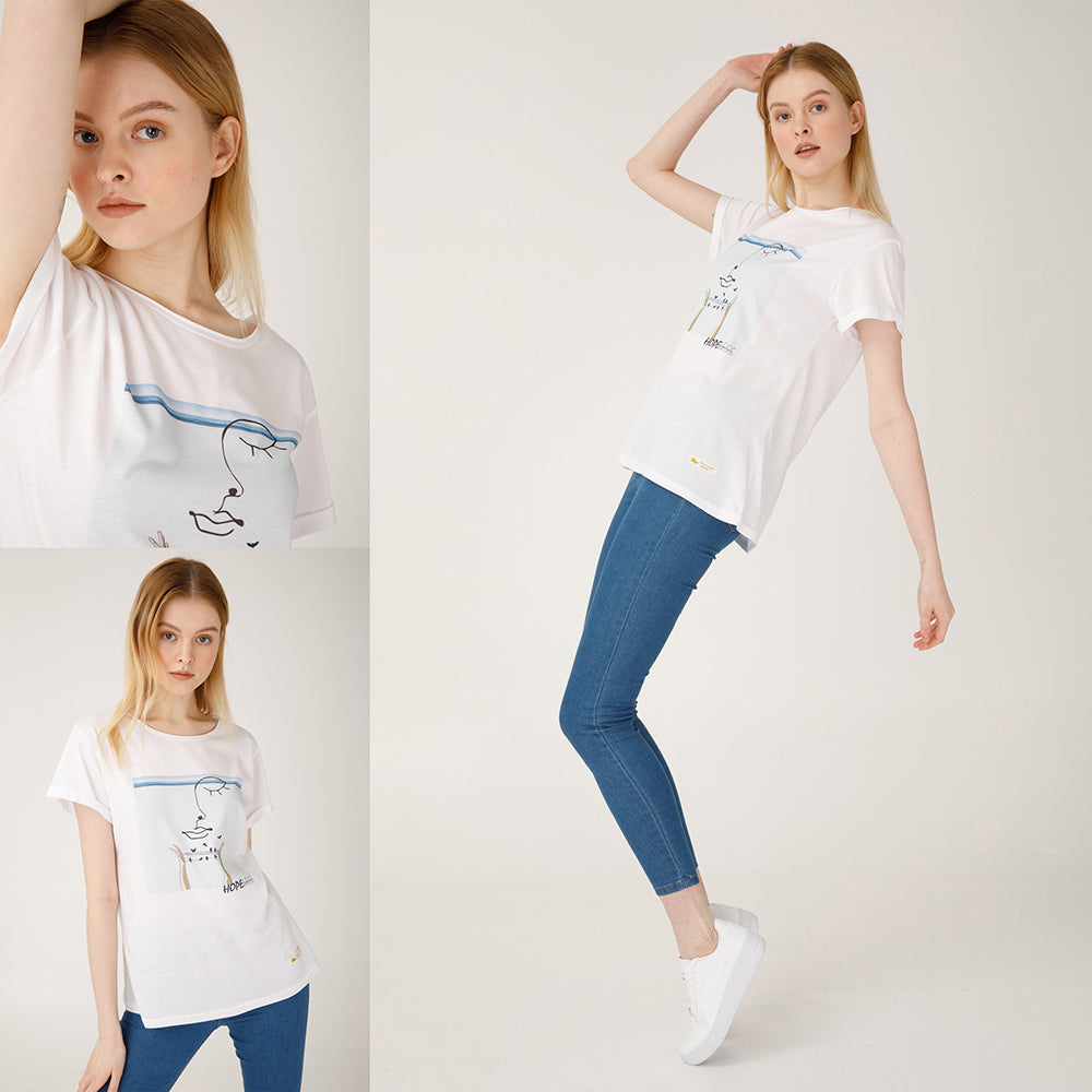 Biggdesign Faces Hope Kadın T-Shirt