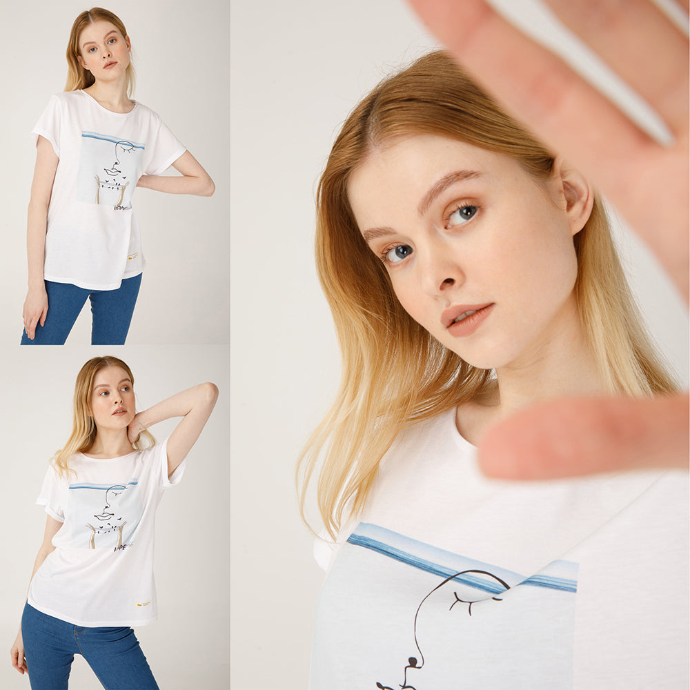 Biggdesign Faces Hope Kadın T-Shirt