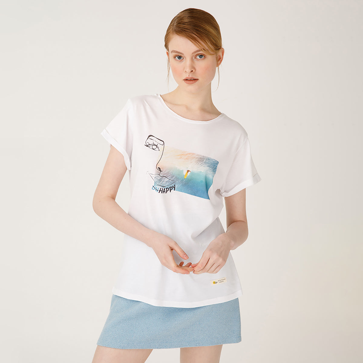 Biggdesign Faces Happy Kadın T-Shirt