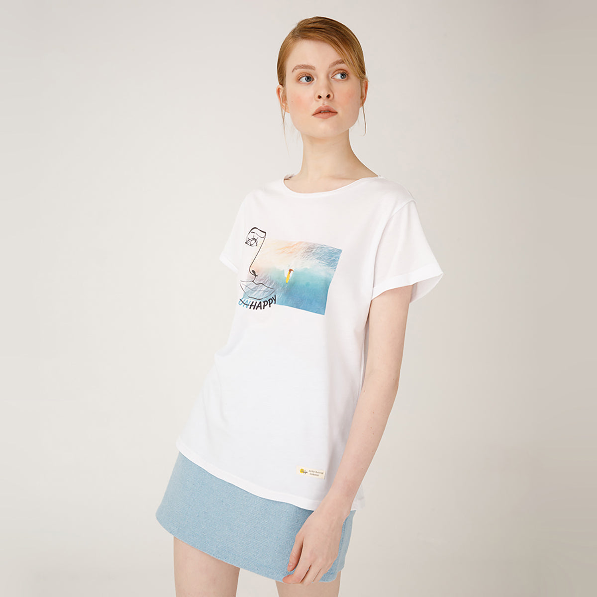 Biggdesign Faces Happy Kadın T-Shirt