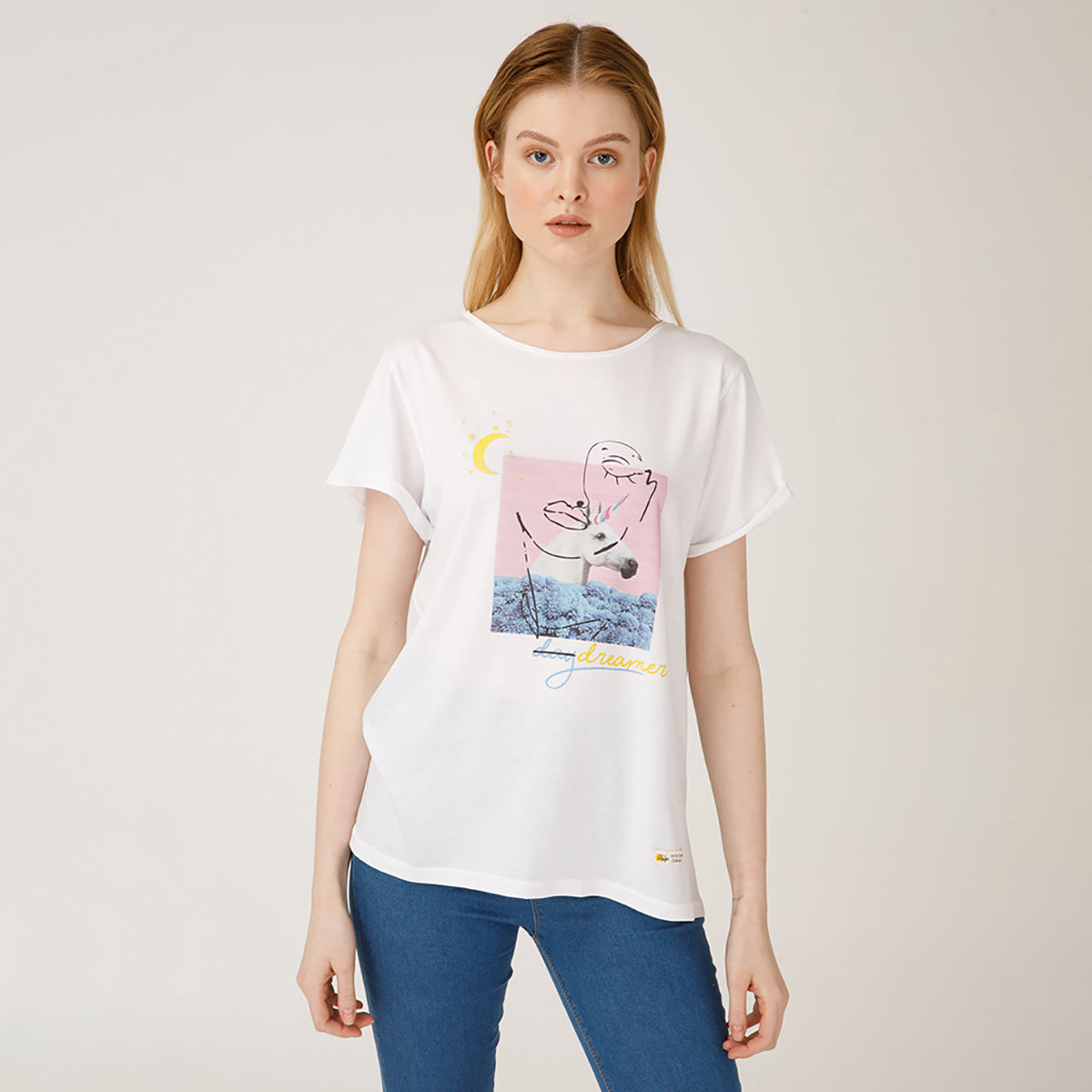 Biggdesign Faces Dreamer Kadın T-Shirt