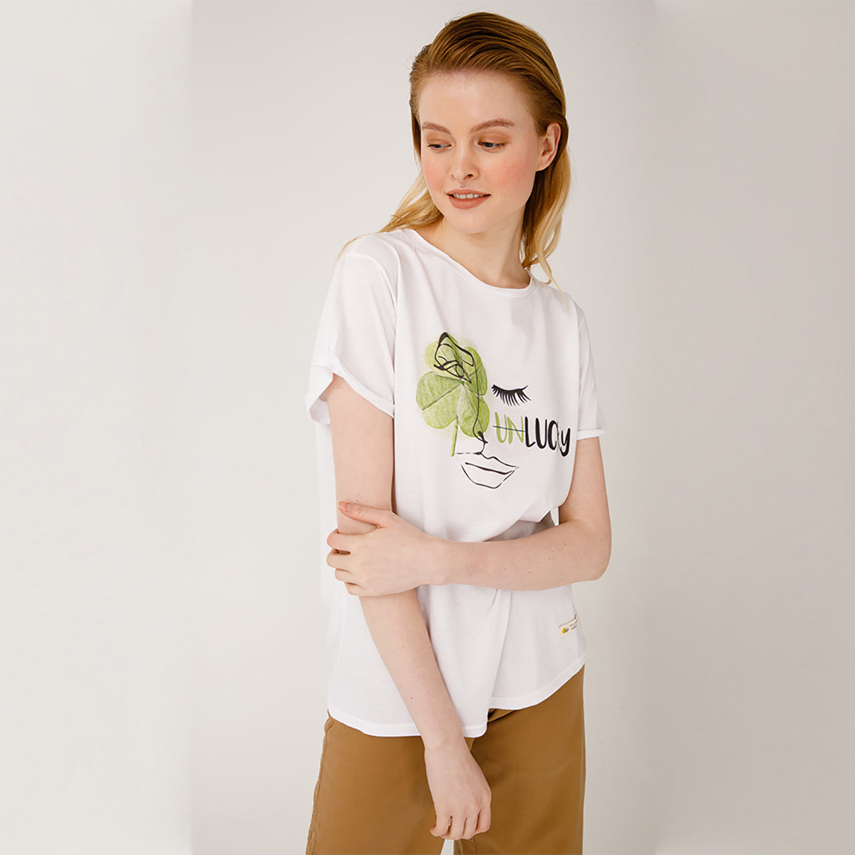 Biggdesign Faces Lucky Kadın T-Shirt