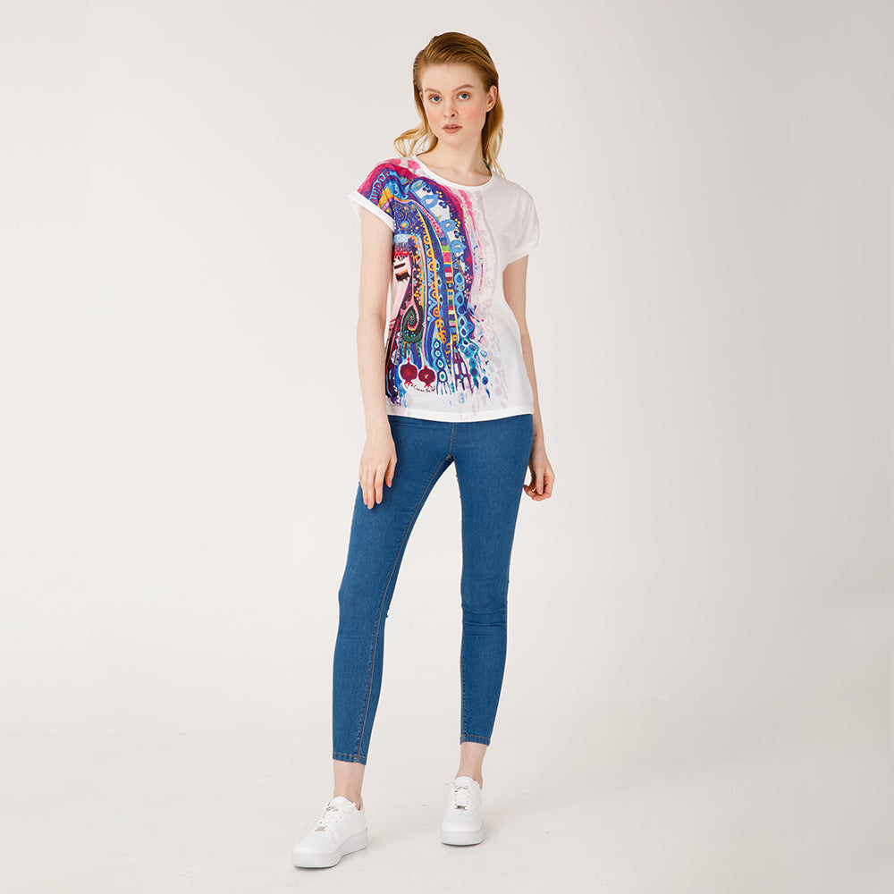 Biggdesign Mavi Su Kadın T-Shirt