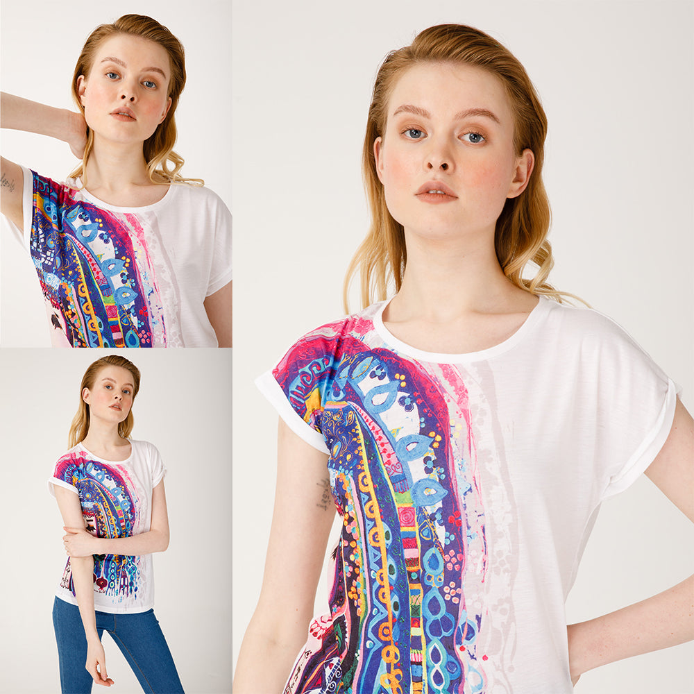 Biggdesign Mavi Su Kadın T-Shirt