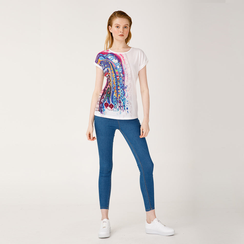 Biggdesign Mavi Su Kadın T-Shirt