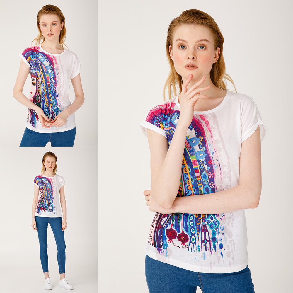 Biggdesign Mavi Su Kadın T-Shirt