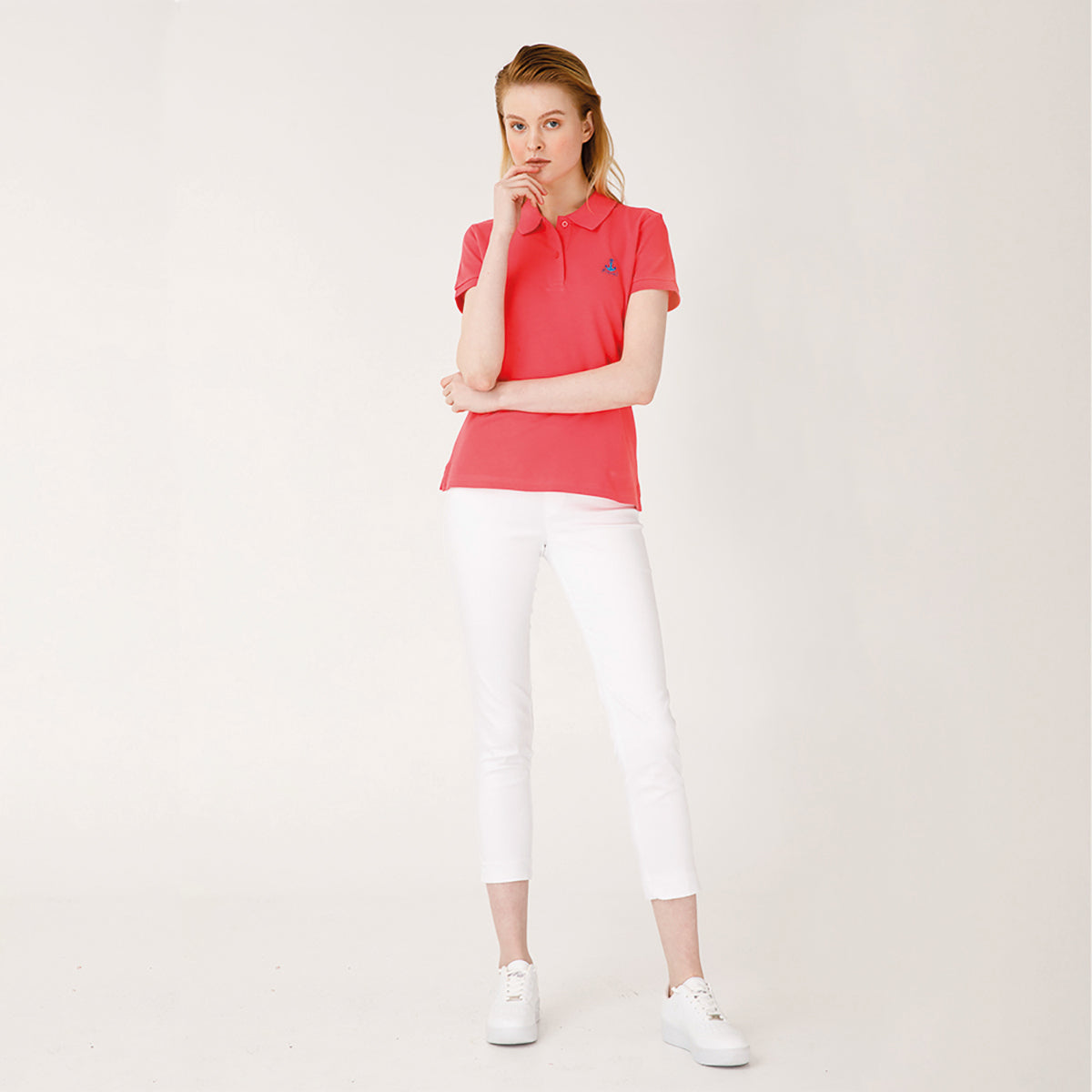 Anemoss Gemici Martı Kadın Polo Yaka T-Shirt