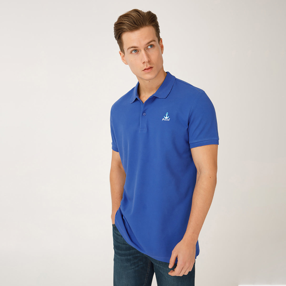 Anemoss Yelken Mavi Erkek Polo Yaka T-Shirt