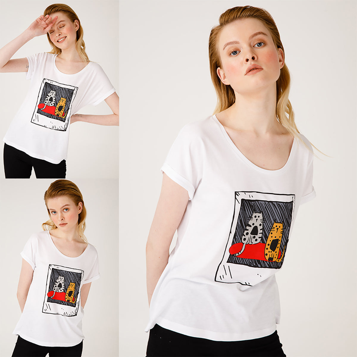 Biggdesign Kedi Fotoğraf T-Shirt