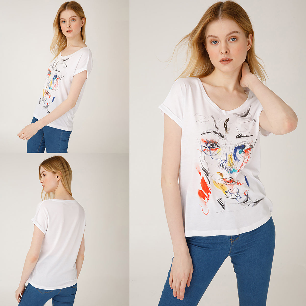 Biggdesign Red Face T-Shirt