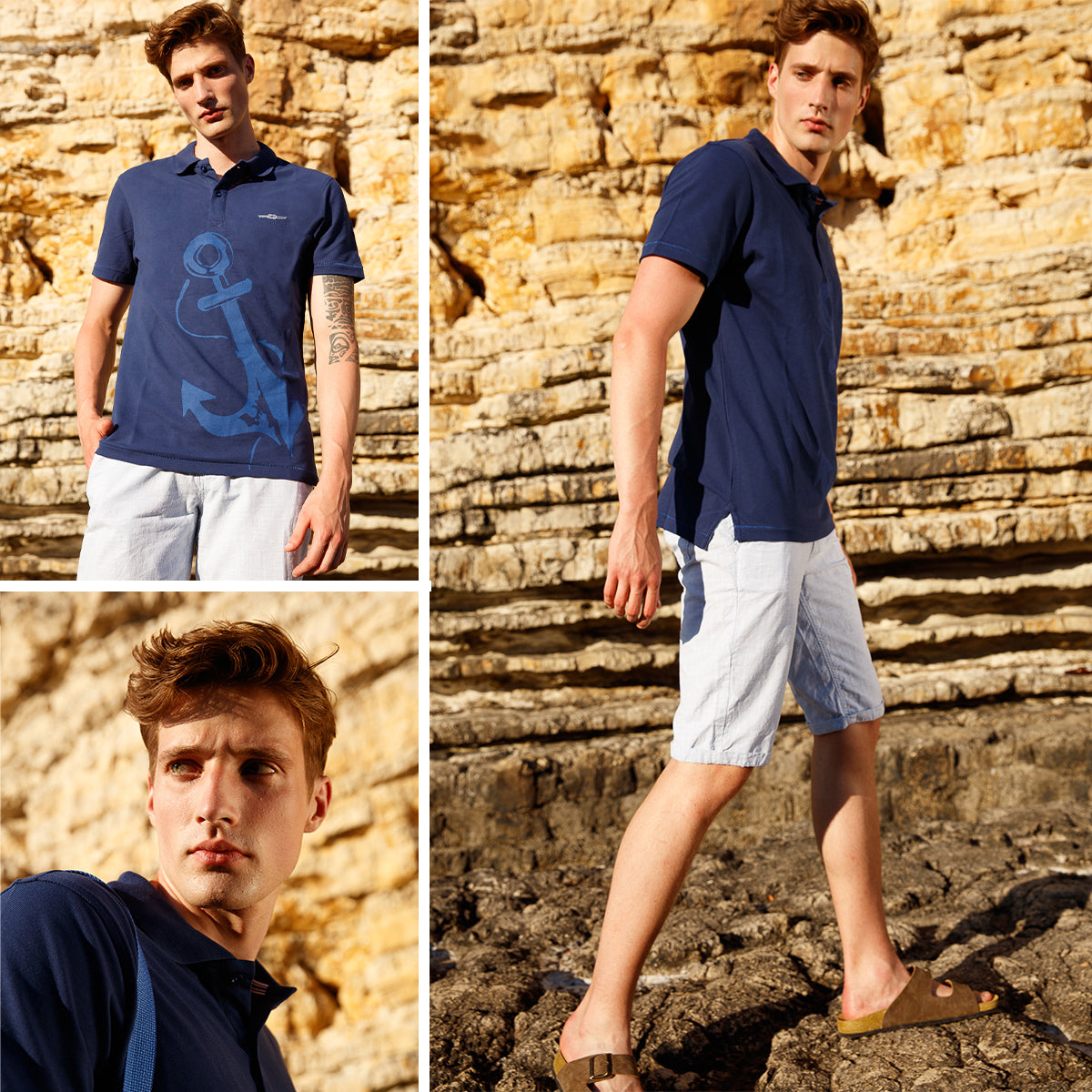 Anemoss Çapa Lacivert Erkek Polo Yaka T-Shirt