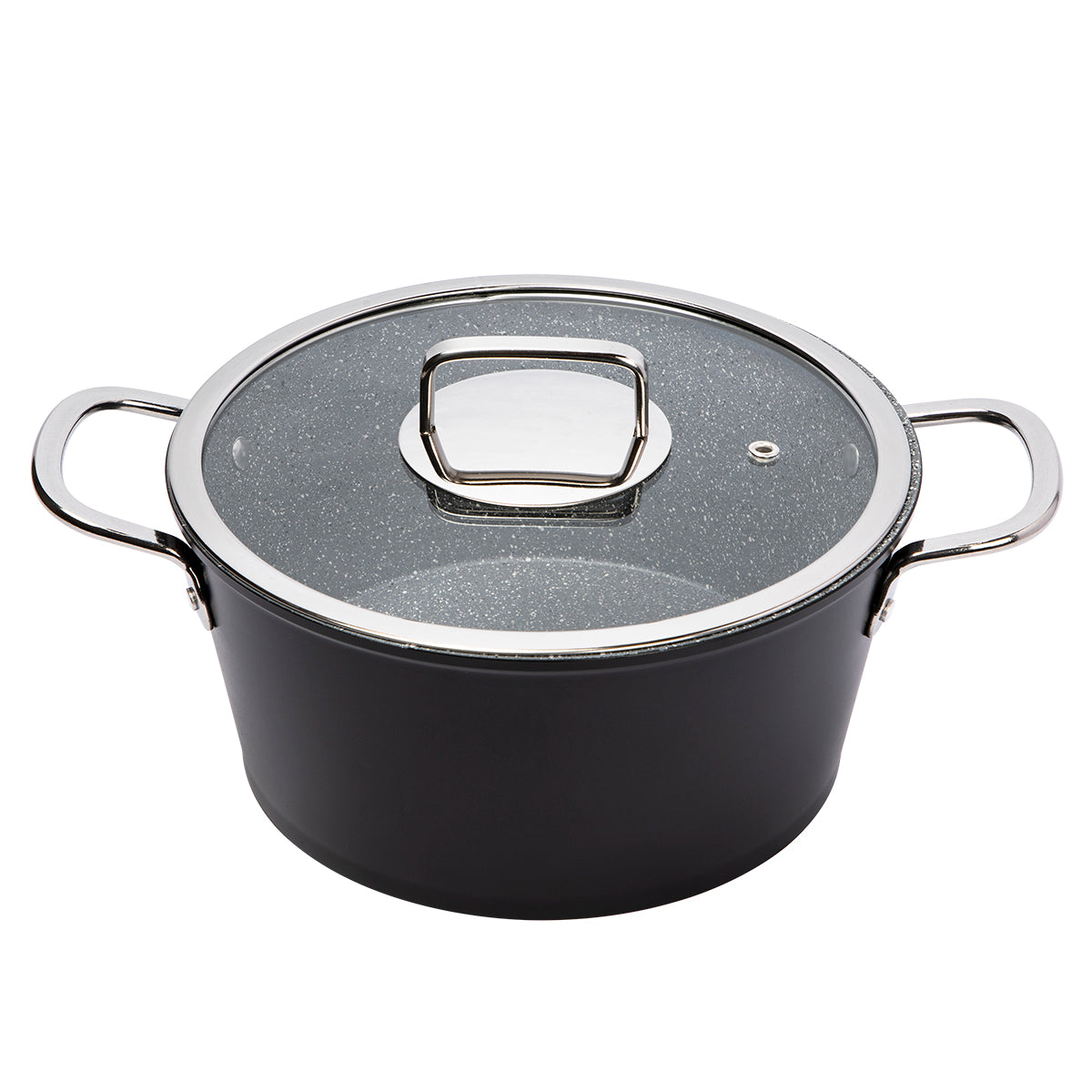 Serenk Excellence 22 cm Granit Derin Tencere, PFOA İçermeyen Yapışmaz Kaplama, 2.5 Lt, Kalın Taban