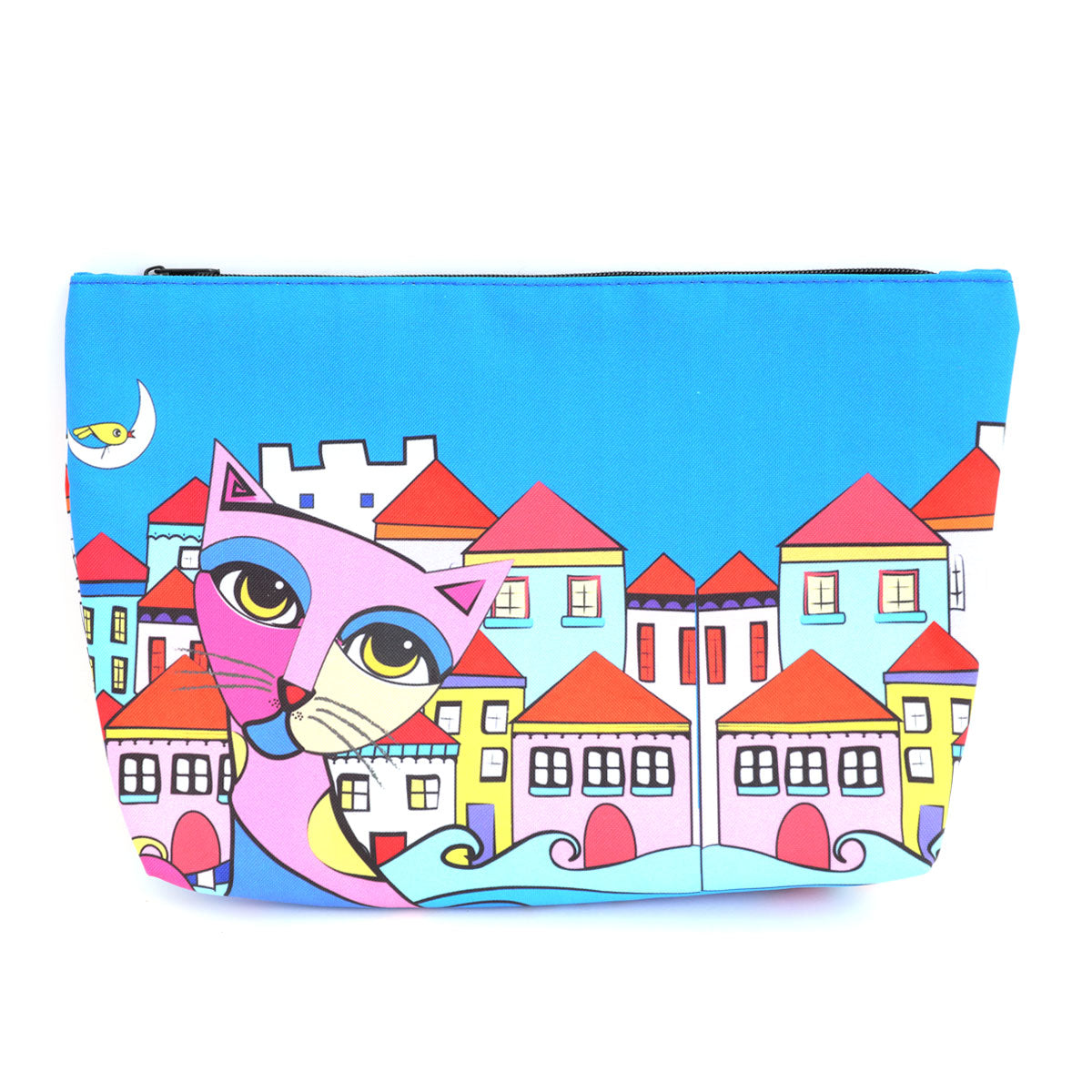 Biggdesign Owl And City  Şeffaf Alışveriş ve plaj çantası