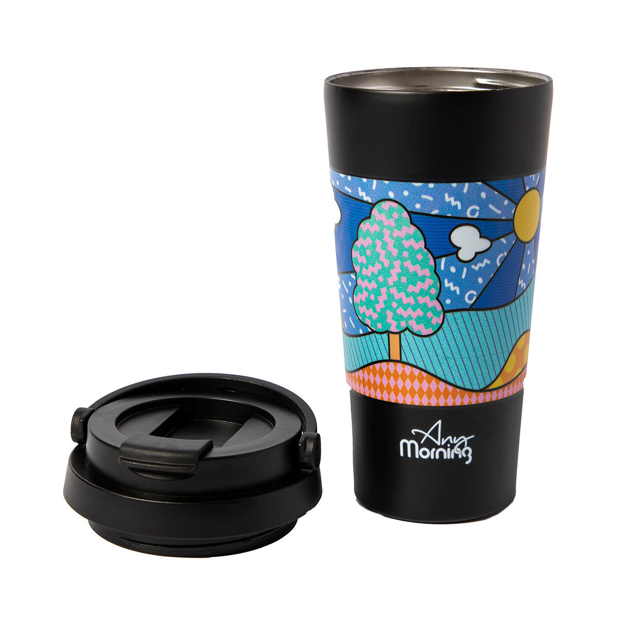 Any Morning 500 ml Paslanmaz Çelik Termos Mug, 6 Saat Sıcak, 10 Saat Soğuk, Siyah BA21525