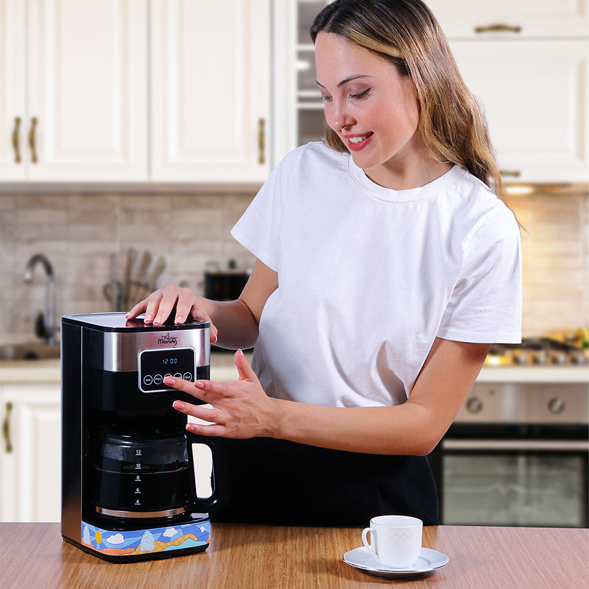 Any Morning SH21615S Ayarlanabilir Filtre Kahve Makinesi 900 W, 1.5 L, Dokunmatik LCD Ekranlı, Demleme Yoğunluk Ayarlı