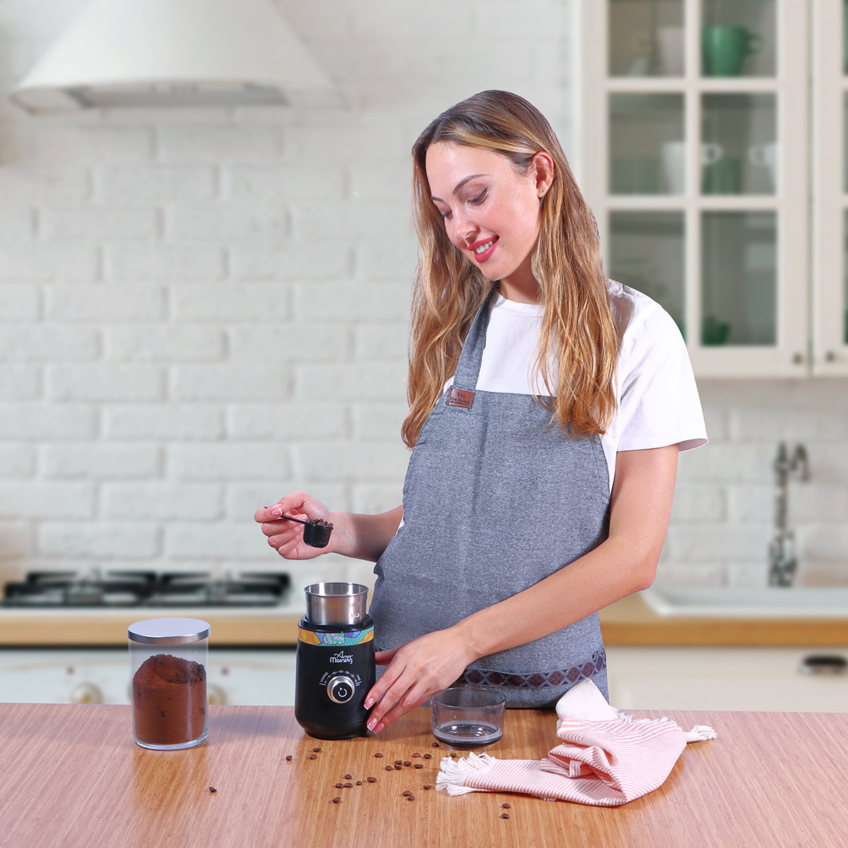 Any Morning SH21638B Elektrikli Ayarlanabilir Kahve Değirmeni, Baharat Öğütücü