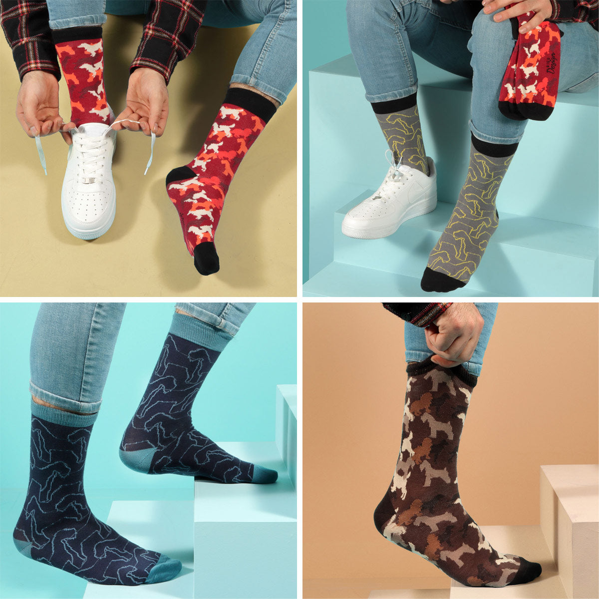 Biggdesign Dogs Erkek 5'li Soket Çorap Seti