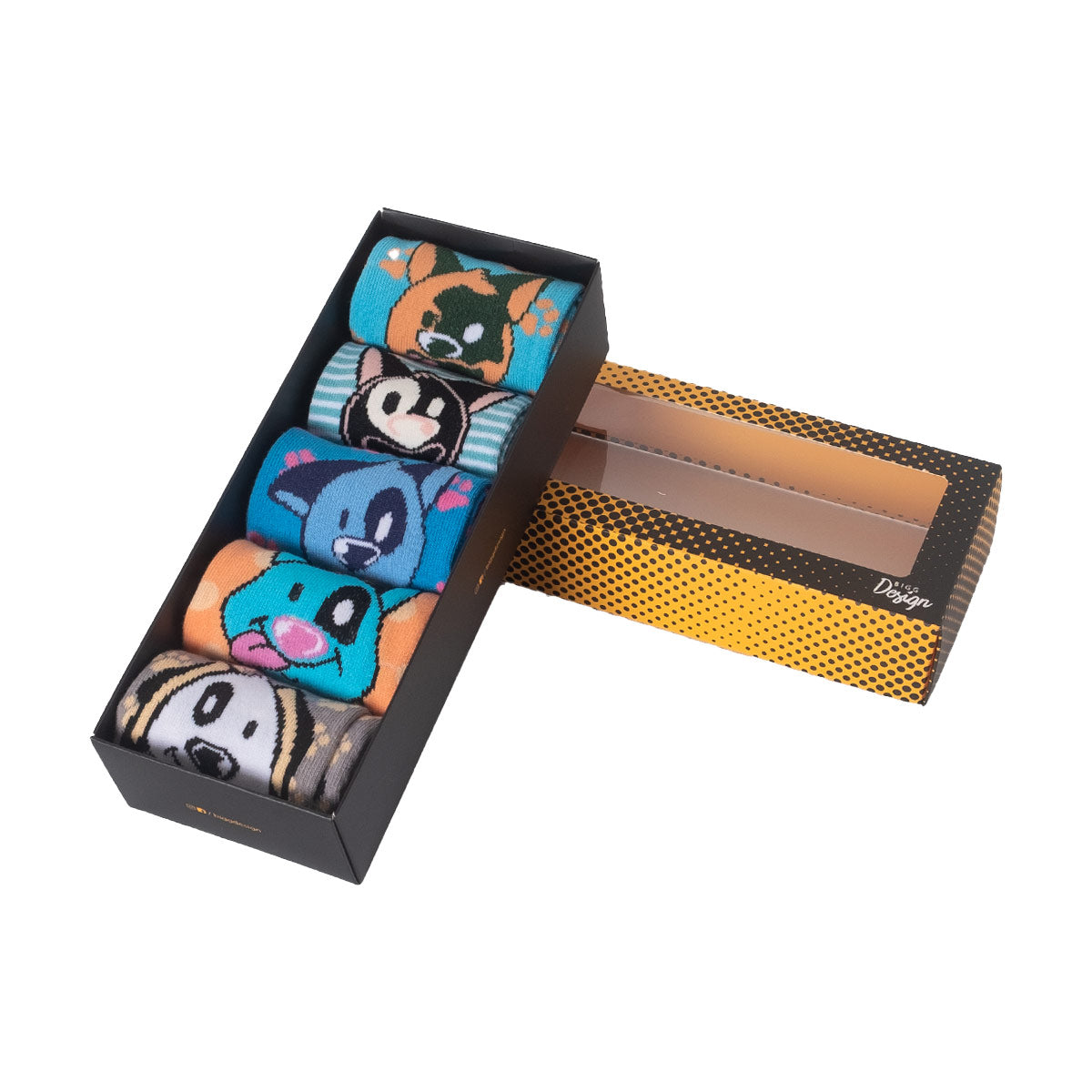 Biggdesign Dogs Kadın 5'li Kısa Soket Çorap Seti