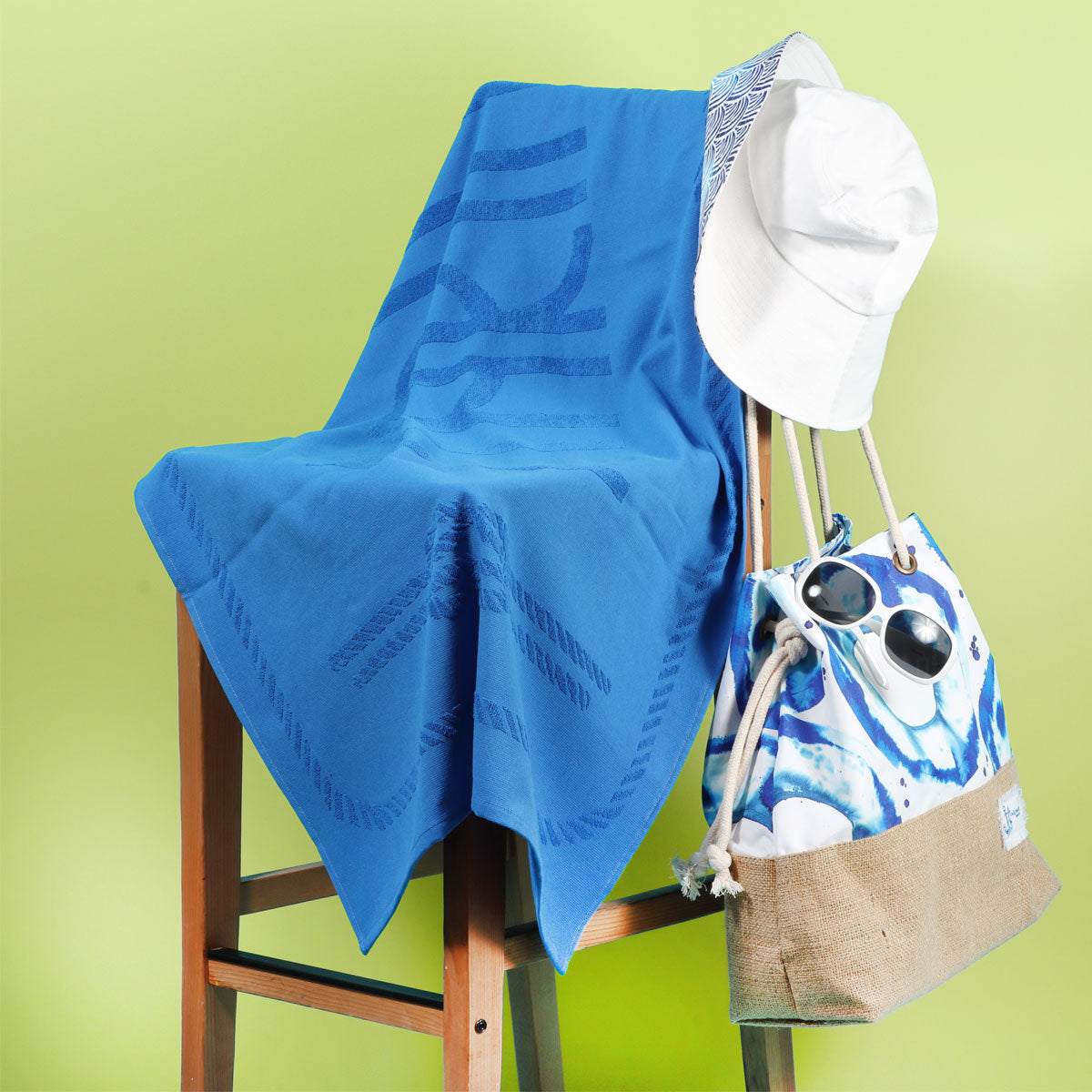 Anemoss Çapa Plaj Havlusu Mavi 140x70 cm