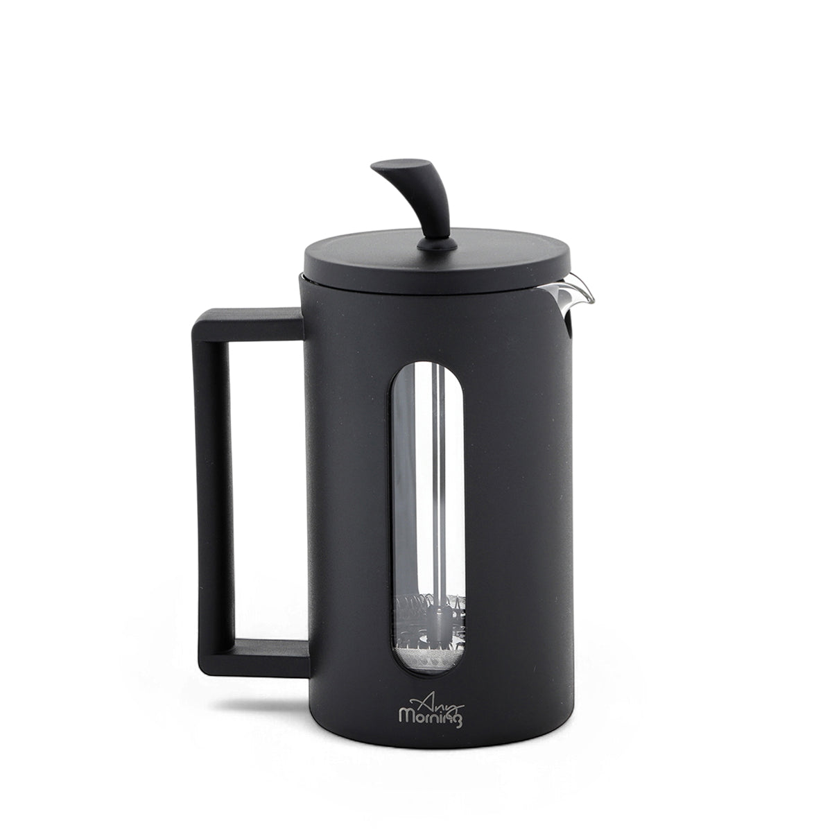 Any Morning 600 ml French Press, Darbeye Dayanıklı Cam, 304 Paslanmaz Çelik Filtreli FF002